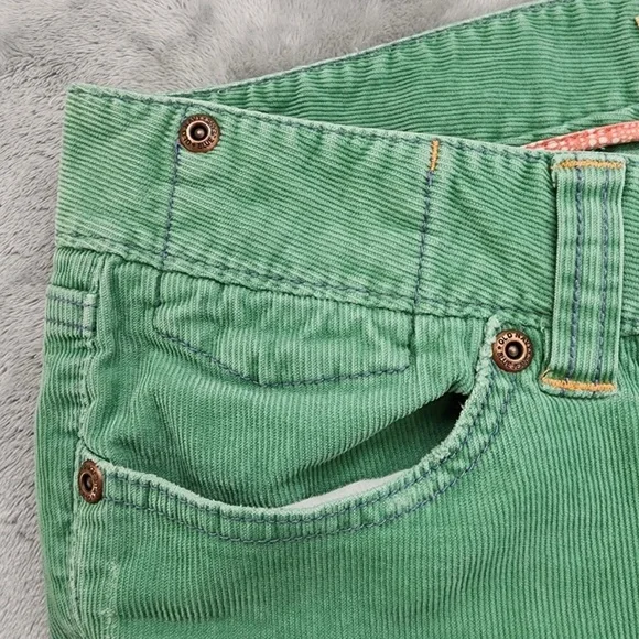Vintage Y2K Old Navy Pants Womens 10 Green Corduroy Low Waist Flare Leg Preppy - Picture 3 of 14